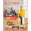 imageVEVOR Beverage Dispenser 21 Gallon Drink Dispenser for Parties Stainless Steel  Plastic Juice Dispensers with Spigot Ice Chamber Iced Tea Lemonade Juice Water Dispensers for Restaurants Hotels21Gal
