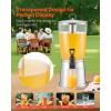 imageVEVOR Beverage Dispenser 21 Gallon Drink Dispenser for Parties Stainless Steel  Plastic Juice Dispensers with Spigot Ice Chamber Iced Tea Lemonade Juice Water Dispensers for Restaurants Hotels21Gal