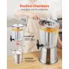 imageVEVOR Beverage Dispenser 21 Gallon Drink Dispenser for Parties Stainless Steel  Plastic Juice Dispensers with Spigot Ice Chamber Iced Tea Lemonade Juice Water Dispensers for Restaurants Hotels21Gal