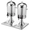 imageVEVOR Beverage Dispenser 21 Gallon x 2 Drink Dispenser for Parties Stainless Steel  Plastic Juice Dispensers with Spigot Ice Chamber Tray Iced Tea Lemonade Dispensers for Restaurants Hotels21Gal 2Pack