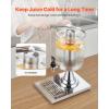 imageVEVOR Beverage Dispenser 21 Gallon x 2 Drink Dispenser for Parties Stainless Steel  Plastic Juice Dispensers with Spigot Ice Chamber Tray Iced Tea Lemonade Dispensers for Restaurants Hotels21Gal 1Pack