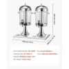 imageVEVOR Beverage Dispenser 21 Gallon x 2 Drink Dispenser for Parties Stainless Steel  Plastic Juice Dispensers with Spigot Ice Chamber Tray Iced Tea Lemonade Dispensers for Restaurants Hotels21Gal 2Pack