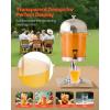 imageVEVOR Beverage Dispenser 21 Gallon x 2 Drink Dispenser for Parties Stainless Steel  Plastic Juice Dispensers with Spigot Ice Chamber Tray Iced Tea Lemonade Dispensers for Restaurants Hotels21Gal 1Pack