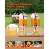imageVEVOR Beverage Dispenser 21 Gallon x 2 Drink Dispenser for Parties Stainless Steel  Plastic Juice Dispensers with Spigot Ice Chamber Tray Iced Tea Lemonade Dispensers for Restaurants Hotels21Gal 2Pack