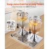imageVEVOR Beverage Dispenser 21 Gallon x 2 Drink Dispenser for Parties Stainless Steel  Plastic Juice Dispensers with Spigot Ice Chamber Tray Iced Tea Lemonade Dispensers for Restaurants Hotels21Gal 2Pack