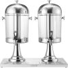 imageVEVOR Beverage Dispenser 21 Gallon x 2 Drink Dispenser for Parties Stainless Steel  Plastic Juice Dispensers with Spigot Ice Chamber Tray Iced Tea Lemonade Dispensers for Restaurants Hotels21Gal 2Pack