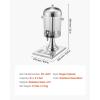 imageVEVOR Beverage Dispenser 21 Gallon x 2 Drink Dispenser for Parties Stainless Steel  Plastic Juice Dispensers with Spigot Ice Chamber Tray Iced Tea Lemonade Dispensers for Restaurants Hotels21Gal 1Pack