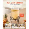 imageVEVOR Beverage Dispenser 25 Gallon Drink Dispensers for Parties Glass Juice Dispenser with Metal Stand Stainless Steel Spigot Iced Tea Lemonade Juice Water Dispensers for Parties