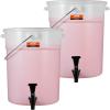 imageVEVOR Beverage Dispenser 5 Gallon 2 Drink Dispensers for Parties Plastic Juice Dispenser with Spigot and Lid Iced Tea Lemonade Juice Water Dispenser for Restaurants Hotels Parties 2 Pack5Gal 2Pack