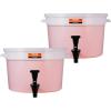 imageVEVOR Beverage Dispenser 5 Gallon 2 Drink Dispensers for Parties Plastic Juice Dispenser with Spigot and Lid Iced Tea Lemonade Juice Water Dispenser for Restaurants Hotels Parties 2 Pack3Gal 2Pack