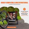 imageVEVOR Bike Trailer for Toddlers Kids Single ampamp Double Seat Options 2in1 Canopy Carrier with Strong Frame Converts to Stroller Tow Behind Foldable Child Bicycle Trailer with Universal Coupler100lb W16in Wheel