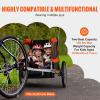 imageVEVOR Bike Trailer for Toddlers Kids Single ampamp Double Seat Options 2in1 Canopy Carrier with Strong Frame Converts to Stroller Tow Behind Foldable Child Bicycle Trailer with Universal Coupler100lb W20in Wheel