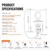 imageVEVOR Bottled Water Dispenser Pump System 5 Gallon Dispensing System Automatic Electric Water Dispenser Single Inlet Water Jug Pump Compatible Use with CoffeeTea Machine Refrigerator Ice MakerDual Inlet w adapter