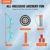 imageVEVOR Bow and Arrow Set for Kids 2 Pack LED Light Up Archery Set with 20 Suction Cup Arrows Indoor Outdoor Toy for Boys Girls Age 48 812 with Standing Target ampamp 2 Guns Ideal Gift for Kids1 Pack with Standing Target
