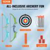 imageVEVOR Bow and Arrow Set for Kids 2 Pack LED Light Up Archery Set with 20 Suction Cup Arrows Indoor Outdoor Toy for Boys Girls Age 48 812 with Standing Target ampamp 2 Guns Ideal Gift for Kids2 Pack with Hanging Target