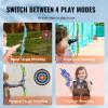 imageVEVOR Bow and Arrow Set for Kids 2 Pack LED Light Up Archery Set with 20 Suction Cup Arrows Indoor Outdoor Toy for Boys Girls Age 48 812 with Standing Target ampamp 2 Guns Ideal Gift for KidsStanding Target with Gun