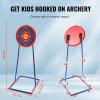 imageVEVOR Bow and Arrow Set for Kids 2 Pack LED Light Up Archery Set with 20 Suction Cup Arrows Indoor Outdoor Toy for Boys Girls Age 48 812 with Standing Target ampamp 2 Guns Ideal Gift for Kids1 Pack with Hanging Target
