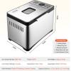 imageVEVOR Bread Maker Dough Machine 15 Menus in 1 NonStick Ceramic Pan Automatic Breadmaker with NonGluten Setting Whole Wheat Bread Making Digital Programmable 3 Loaf Sizes 3 Crust Colors WhiteSilver