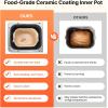 imageVEVOR Bread Maker Dough Machine 15 Menus in 1 NonStick Ceramic Pan Automatic Breadmaker with NonGluten Setting Whole Wheat Bread Making Digital Programmable 3 Loaf Sizes 3 Crust Colors WhiteSilver