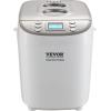 imageVEVOR Bread Maker Dough Machine 15 Menus in 1 NonStick Ceramic Pan Automatic Breadmaker with NonGluten Setting Whole Wheat Bread Making Digital Programmable 3 Loaf Sizes 3 Crust Colors WhiteWhiteSilver