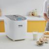 imageVEVOR Bread Maker Dough Machine 15 Menus in 1 NonStick Ceramic Pan Automatic Breadmaker with NonGluten Setting Whole Wheat Bread Making Digital Programmable 3 Loaf Sizes 3 Crust Colors WhiteWhiteSilver