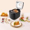 imageVEVOR Bread Maker Dough Machine 15 Menus in 1 NonStick Ceramic Pan Automatic Breadmaker with NonGluten Setting Whole Wheat Bread Making Digital Programmable 3 Loaf Sizes 3 Crust Colors WhiteBlack