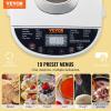 imageVEVOR Bread Maker Dough Machine 15 Menus in 1 NonStick Ceramic Pan Automatic Breadmaker with NonGluten Setting Whole Wheat Bread Making Digital Programmable 3 Loaf Sizes 3 Crust Colors WhiteWhite