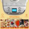 imageVEVOR Bread Maker Dough Machine 15 Menus in 1 NonStick Ceramic Pan Automatic Breadmaker with NonGluten Setting Whole Wheat Bread Making Digital Programmable 3 Loaf Sizes 3 Crust Colors WhiteWhiteSilver