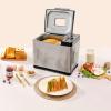 imageVEVOR Bread Maker Dough Machine 15 Menus in 1 NonStick Ceramic Pan Automatic Breadmaker with NonGluten Setting Whole Wheat Bread Making Digital Programmable 3 Loaf Sizes 3 Crust Colors WhiteSilver