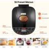 imageVEVOR Bread Maker Dough Machine 15 Menus in 1 NonStick Ceramic Pan Automatic Breadmaker with NonGluten Setting Whole Wheat Bread Making Digital Programmable 3 Loaf Sizes 3 Crust Colors WhiteBlack