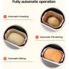 imageVEVOR Bread Maker Dough Machine 15 Menus in 1 NonStick Ceramic Pan Automatic Breadmaker with NonGluten Setting Whole Wheat Bread Making Digital Programmable 3 Loaf Sizes 3 Crust Colors WhiteSilver