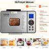 imageVEVOR Bread Maker Dough Machine 15 Menus in 1 NonStick Ceramic Pan Automatic Breadmaker with NonGluten Setting Whole Wheat Bread Making Digital Programmable 3 Loaf Sizes 3 Crust Colors WhiteSilver