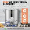 imageVEVOR Brew Kettle 16 Gal Brewing Pot Stainless Steel Brew Kettle Pot for Beer Brewing with FilterampampFilter Tray Tri Ply Bottom for Beer20 Quarts