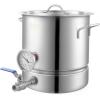 imageVEVOR Brew Kettle 16 Gal Brewing Pot Stainless Steel Brew Kettle Pot for Beer Brewing with FilterampampFilter Tray Tri Ply Bottom for Beer20 Quarts