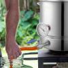 imageVEVOR Brew Kettle 16 Gal Brewing Pot Stainless Steel Brew Kettle Pot for Beer Brewing with FilterampampFilter Tray Tri Ply Bottom for Beer20 Quarts