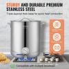 imageVEVOR Brew Kettle 16 Gal Brewing Pot Stainless Steel Brew Kettle Pot for Beer Brewing with FilterampampFilter Tray Tri Ply Bottom for Beer64 Quarts