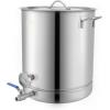 imageVEVOR Brew Kettle 16 Gal Brewing Pot Stainless Steel Brew Kettle Pot for Beer Brewing with FilterampampFilter Tray Tri Ply Bottom for Beer64 Quarts