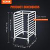 imageVEVOR Bun Pan Rack 20Tier Commercial Bakery Racks with Brake Wheels Aluminum Racking Trolley Storage for Half ampamp Full Sheet Speed Rack For Kitchen Home Bread Baking Equipment 26quotL x 204quotW x 70quotH10Tier