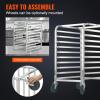 imageVEVOR Bun Pan Rack 20Tier Commercial Bakery Racks with Brake Wheels Aluminum Racking Trolley Storage for Half ampamp Full Sheet Speed Rack For Kitchen Home Bread Baking Equipment 26quotL x 204quotW x 70quotH10Tier