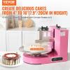 imageVEVOR Cake Decorating Machine Cake Cream Spreading Coating Smearing Machine Low Noise Cake Frosting Machine Turntable with Adjustable Scraper for 4quot to 12quot Cake 25320RPM Rotating Speed WhitePink