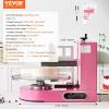 imageVEVOR Cake Decorating Machine Cake Cream Spreading Coating Smearing Machine Low Noise Cake Frosting Machine Turntable with Adjustable Scraper for 4quot to 12quot Cake 25320RPM Rotating Speed WhitePink