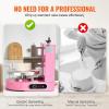 imageVEVOR Cake Decorating Machine Cake Cream Spreading Coating Smearing Machine Low Noise Cake Frosting Machine Turntable with Adjustable Scraper for 4quot to 12quot Cake 25320RPM Rotating Speed WhitePink