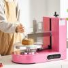 imageVEVOR Cake Decorating Machine Cake Cream Spreading Coating Smearing Machine Low Noise Cake Frosting Machine Turntable with Adjustable Scraper for 4quot to 12quot Cake 25320RPM Rotating Speed WhitePink