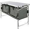 imageVEVOR Camping Kitchen Station 3 Adjustable Height Folding Outdoor Camp Cooking Table with Storage Organizer Quick Setup for Patio BBQ Picnic Glamping TravelingGrey