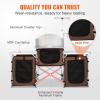 imageVEVOR Camping Kitchen Table Folding Outdoor Cooking Table with Storage Carrying Bag Aluminum Cook Station 3 Cupboard ampamp Detachable Windscreen Quick Setup for Picnics BBQ RV Traveling BlackBrown