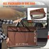 imageVEVOR Camping Kitchen Table Folding Outdoor Cooking Table with Storage Carrying Bag Aluminum Cook Station 3 Cupboard ampamp Detachable Windscreen Quick Setup for Picnics BBQ RV Traveling BlackBrown