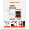 imageVEVOR Camping Kitchen Table Outdoor Camp Cooking Table Aluminum Portable Cook Station with 3 Storage Cupboard Carrying Bag Detachable Windscreen Quick Setup for BBQ Party Picnic RV Travel BlackBrown11 Cupboard