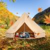 imageVEVOR Canvas Tent Bell Yurt 4 Seasons for Camping with Stove Jack Breathable Holds up to 4 People Family Camping Outdoor Hunting Party5m164ft