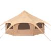 imageVEVOR Canvas Tent Bell Yurt 4 Seasons for Camping with Stove Jack Breathable Holds up to 4 People Family Camping Outdoor Hunting Party5m164ftside pole