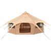 imageVEVOR Canvas Tent Bell Yurt 4 Seasons for Camping with Stove Jack Breathable Holds up to 4 People Family Camping Outdoor Hunting Party5m164ftside pole